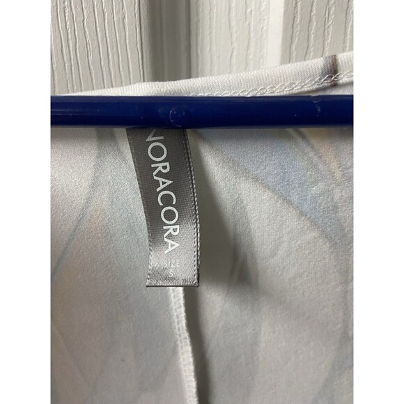 Noracora Maxi Dress Womens Small Cream Geometric Square Neck Cap Sleeve NWOT - Picture 3 of 8